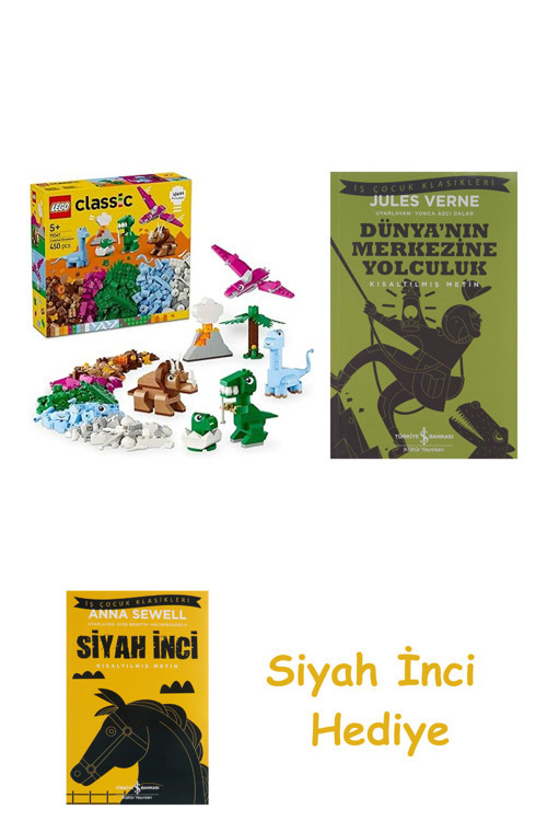 Classic Yaratıcı Dinozorlar 11041-5 Yaş + Dünyanın Merkezine Yolculuk + Siyah İnci Hediye