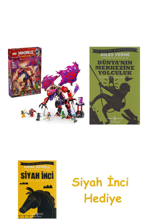 Ninjago Thunderfang Kaos Ejderhası 7183 + Dünyanın Merkezine Yolculuk + Siyah İnci Hediye