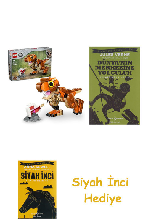 Jurassic World Küçük Eatie: T.Rex Figür + Dünyanın Merkezine Yolculuk + Siyah İnci Hediye