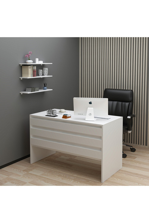 Jess Çalışma Masası Beyaz Mdf Ofis Çalışma Masası