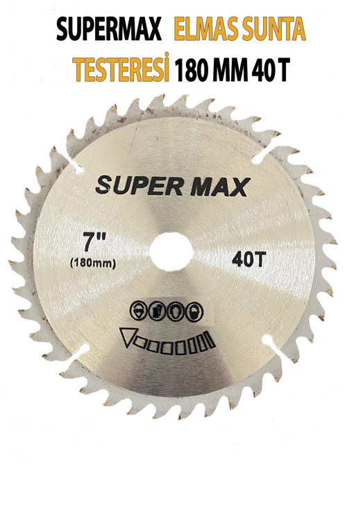 Elmas Sunta Testeresi 180 Mm 40 T Spiral Ağaç Sunta Kesme SÜPER MAX