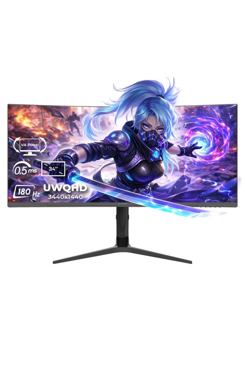 OSIRIS GR34UC18V 34 inç 180Hz 0.5ms UWQHD Adaptive Sync VA Kavisli Gaming Monitör