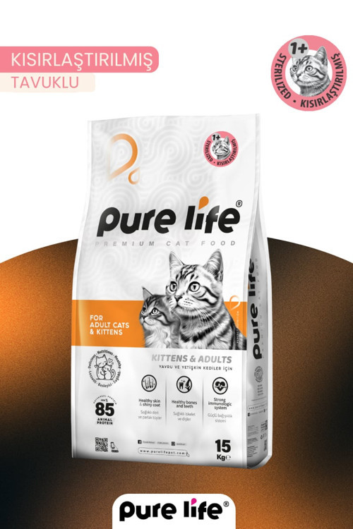 Tavuklu Kısırlaştırılmış Kedi Maması 15 KG