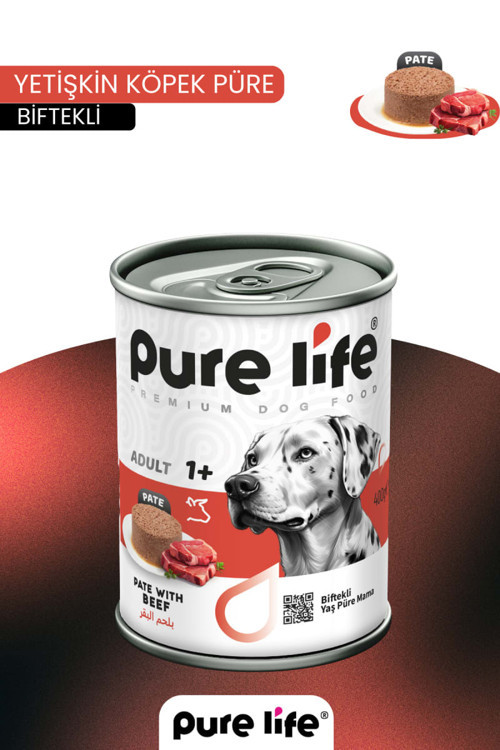 Biftek Pate Yetişkin Köpek Konserve Yaş Mama 400 GR