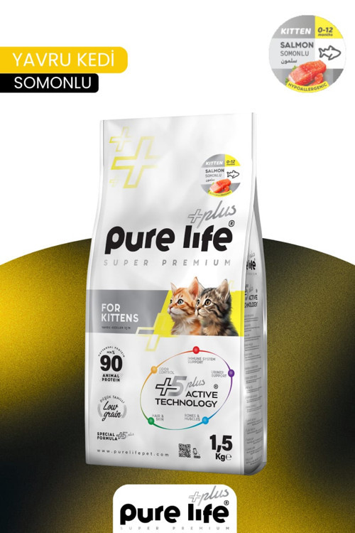 Plus Somonlu Yavru Kedi Maması 1.5 Kg