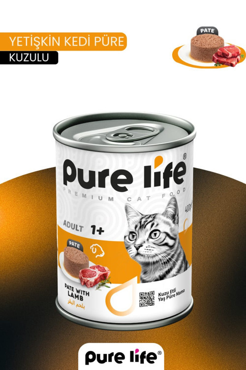 Kuzulu Pate Yetişkin Kedi Konserve Yaş Mama 400 GR