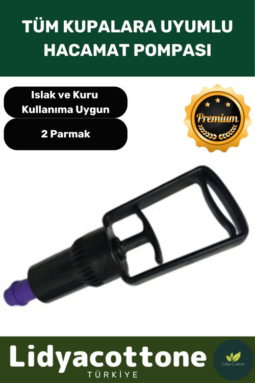 Dayanıklı Hacamat Pompası Özel Üretim Tüm Kupalara Uyumlu 2 Parmak Islak Kuru Kullanıma Uygun