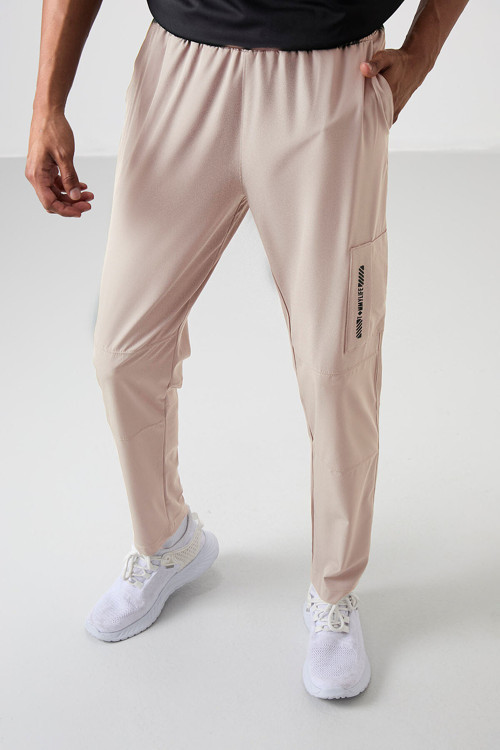 Bej İnce Yumuşak Comfort Fit Erkek Eşofman Alt - 82120