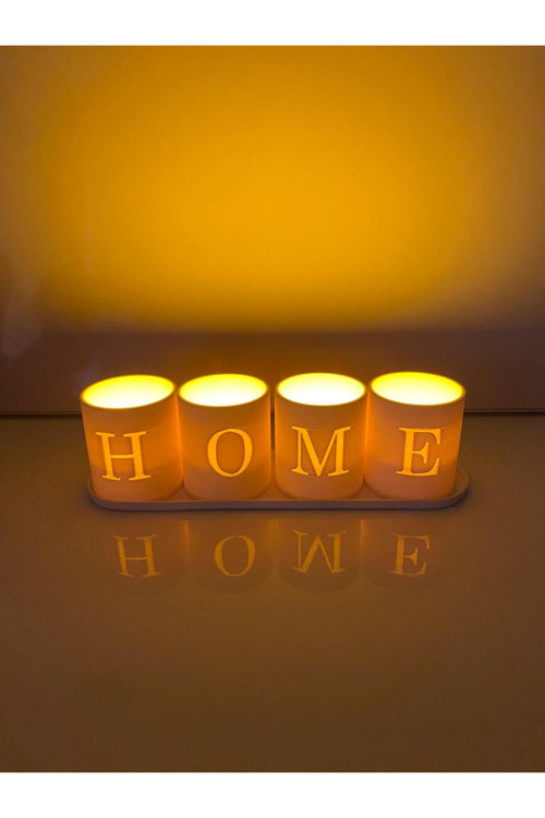 Smilechild Led Işıklı Home Dekorasyon 4 ADET LED MUM DAHİLDİR