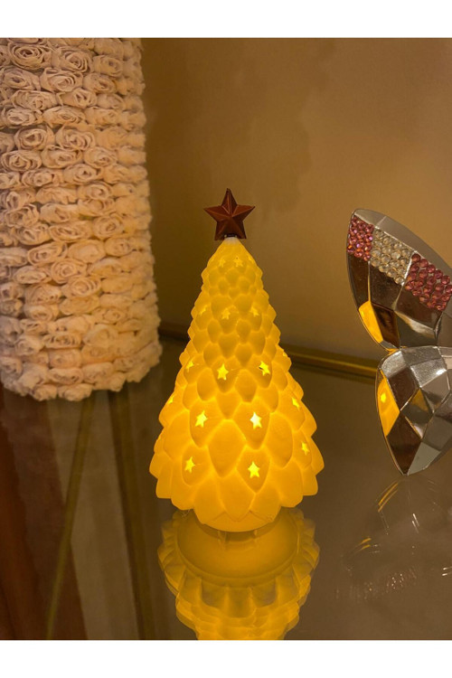 Smilechild Yılbaşı Çam Ağacı Led Mumlu 12 cm LED MUM DAHİLDİR