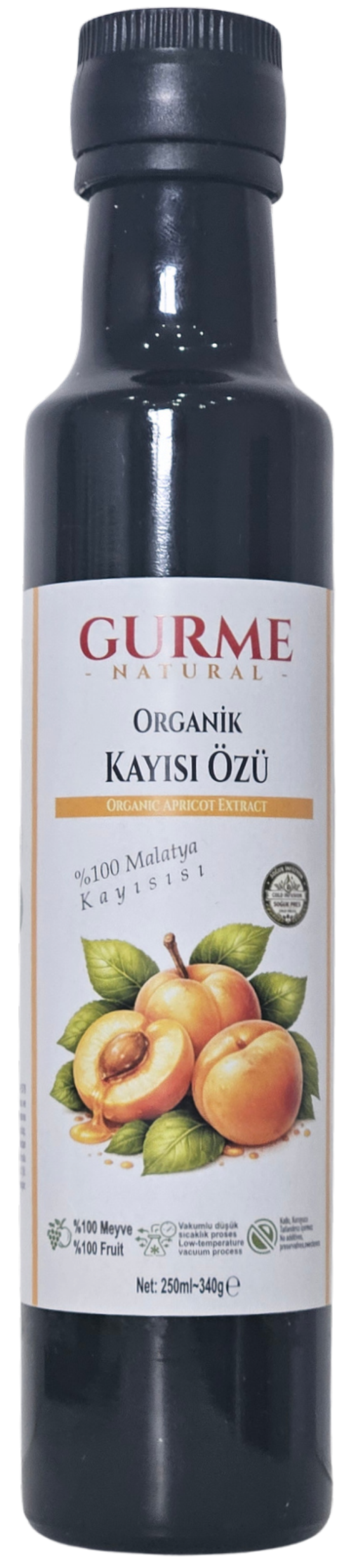 250 Ml Organik Kayısı Özü