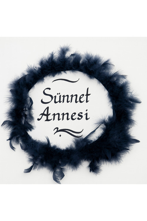 Tüylerle Süslenmiş Sünnet Tefi Vurmalı Çalgı Def Müzik Aleti Sünnet Annesi Tefi Sünnet Kınası Tefi