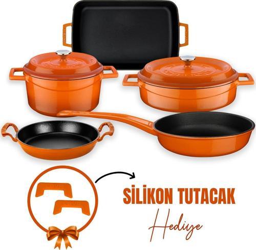 Döküm 5x Trendy Serisi 8 Parça Tencere & Tava Seti