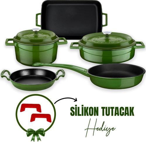 Döküm 5x Trendy Serisi 8 Parça Tencere & Tava Seti