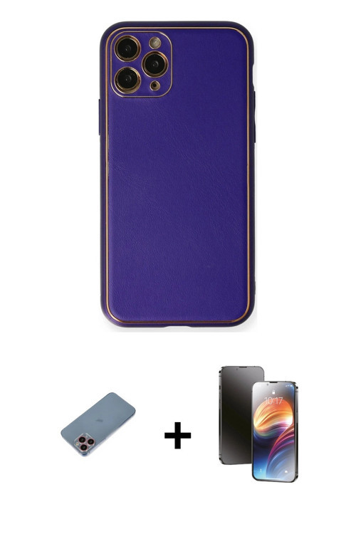 ieg™ iPhone 11 Pro Kılıf Yadigar Klasik - Siyah 3D Antistatik Mat Seramik Nano Ekran Koruyucu + Pemb