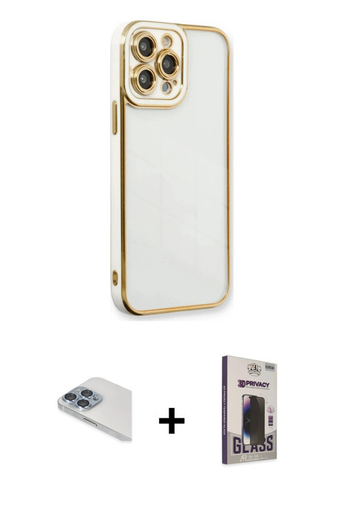 ieg™ iPhone 13 Pro Max Kılıf Çekirdek Klasik Serisi - Siyah Bilvis Hayalet Cam Ekran Koruyucu + Sier