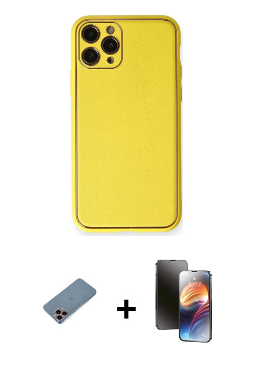 ieg™ iPhone 11 Pro Kılıf Yadigar Klasik - Siyah 3D Antistatik Mat Seramik Nano Ekran Koruyucu + Pemb