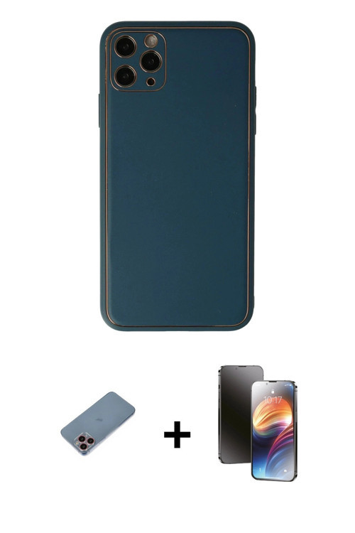 ieg™ iPhone 11 Pro Kılıf Yadigar Klasik - Siyah 3D Antistatik Mat Seramik Nano Ekran Koruyucu + Pemb