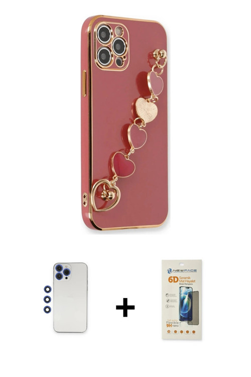 ieg™ iPhone 12 Pro Max Kılıf Nova Işık Prime - Siyah 6D Mat Seramik Hayalet Nano Ekran Koruyucu + La