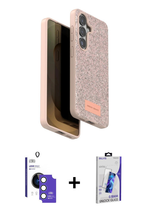ieg™ Galaxy S26 Kılıf Vadi Klasik Serisi - Siyah Bilvis 3D Cam Ekran Koruyucu + Mavi Bilvis Titan Ka
