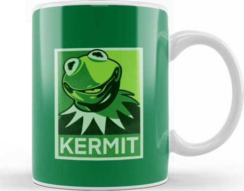Green Kermit Kupa Bardak Porselen