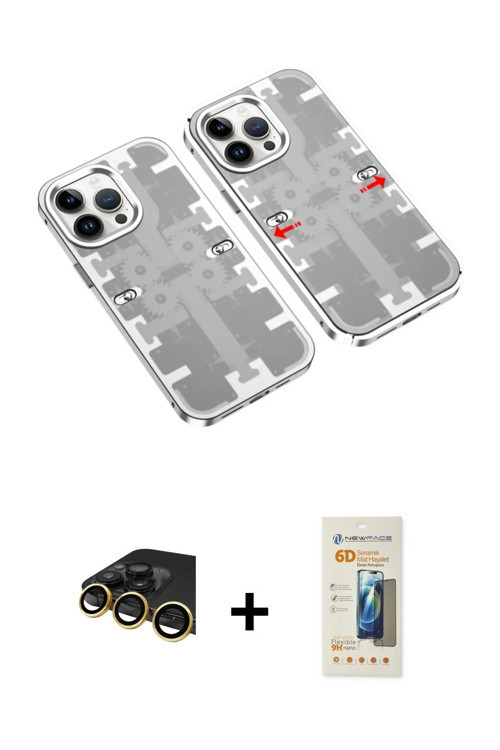 ieg™ iPhone 14 Pro Max Kılıf Ufuk Doku Prime - Siyah 6D Mat Seramik Hayalet Nano Ekran Koruyucu + Go