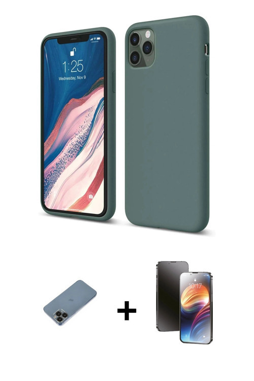 ieg™ iPhone 11 Pro Kılıf Kozmos Yansıma Özel Seri - Siyah 3D Antistatik Mat Seramik Nano Ekran Koruy