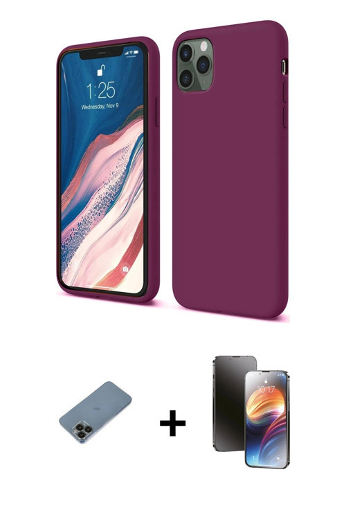 ieg™ iPhone 11 Pro Kılıf Kozmos Yansıma Özel Seri - Siyah 3D Antistatik Mat Seramik Nano Ekran Koruy