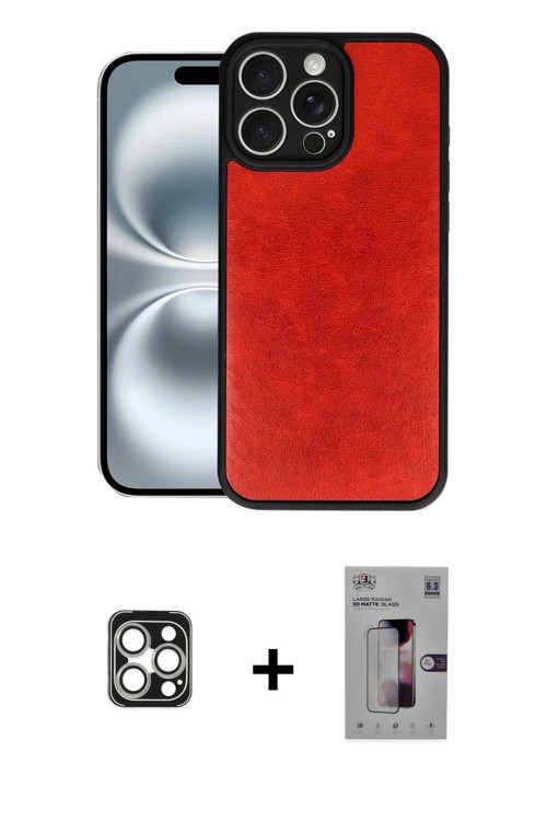 ieg™ iPhone 16 Pro Max Kılıf Kıvılcım Işık Serisi - Siyah Bilvis 3D Mat Cam Ekran Koruyucu + Gümüş P