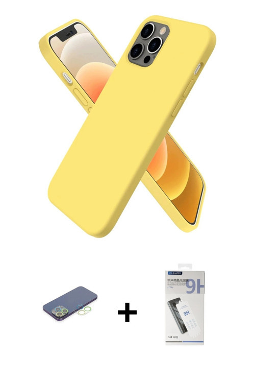 ieg™ iPhone 12 Pro Max Kılıf Kozmos Yansıma Özel Seri - Şeffaf Uv Polymer Nano Ekran Koruyucu + Yeşi