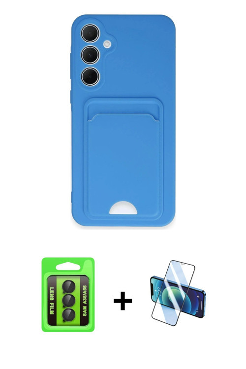 ieg™ Galaxy A35 5G Kılıf Vadi Çizgi Prime - Siyah 3D Antistatik Seramik Nano Ekran Koruyucu + Siyah