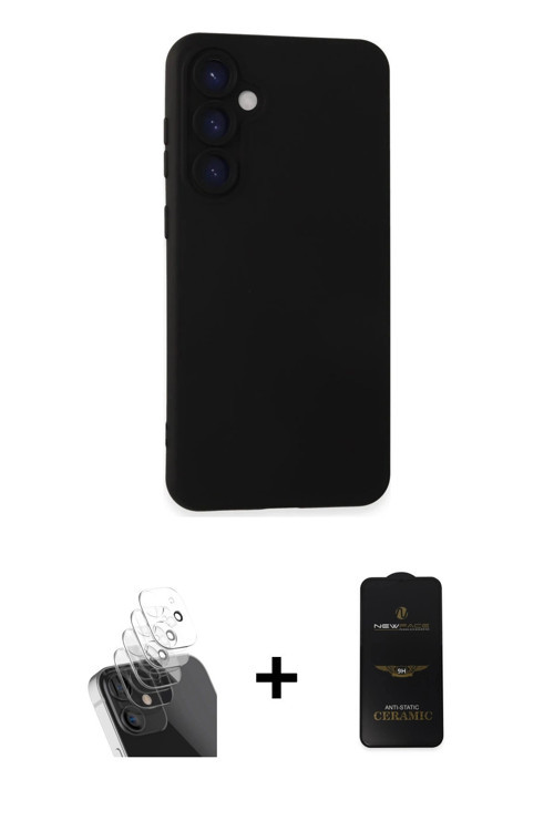 ieg™ Galaxy S24 Plus Kılıf Ahenk Serisi - Siyah 6D Antistatik Mat Seramik Hayalet Nano Ekran Koruyuc