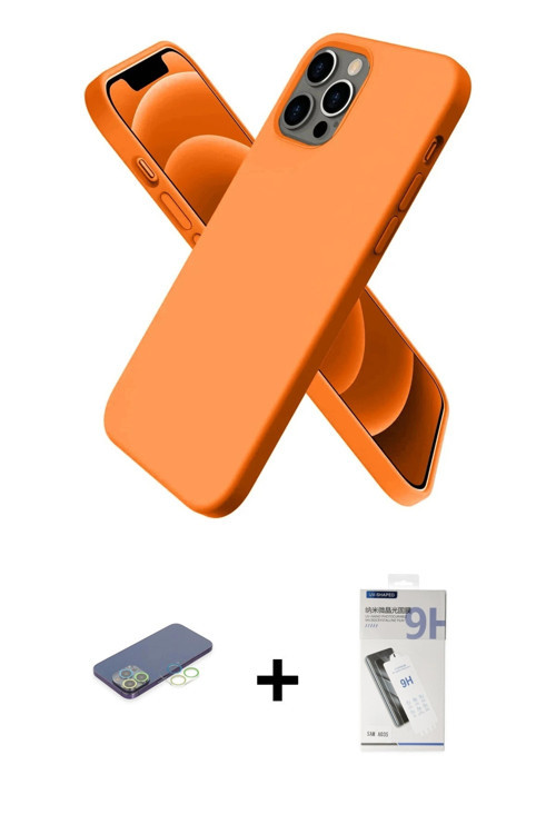 ieg™ iPhone 12 Pro Max Kılıf Kozmos Yansıma Özel Seri - Şeffaf Uv Polymer Nano Ekran Koruyucu + Yeşi