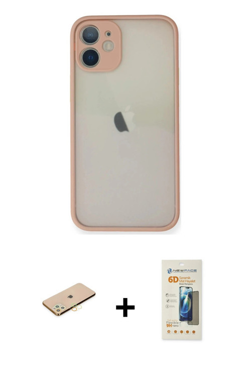 ieg™ iPhone 11 Pro Max Kılıf Ahenk Çizgi Serisi - Siyah 6D Mat Seramik Hayalet Nano Ekran Koruyucu +
