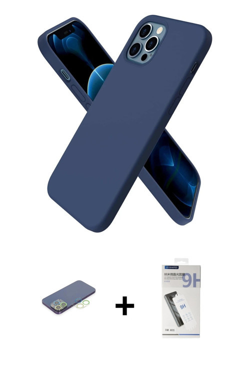 ieg™ iPhone 12 Pro Max Kılıf Kozmos Yansıma Özel Seri - Şeffaf Uv Polymer Nano Ekran Koruyucu + Yeşi