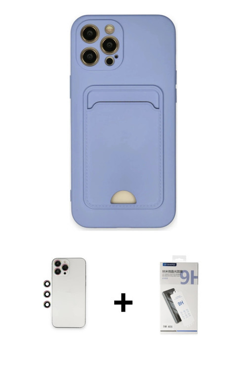 iPhone 12 Pro Max Kılıf Vadi Çizgi Prime - Şeffaf Uv Polymer Nano Ekran Koruyucu + Gökkuşağı Sh
