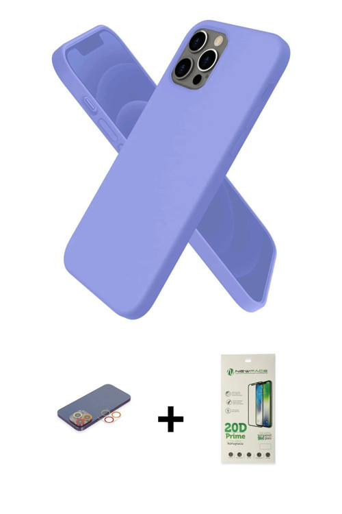 ieg™ iPhone 12 Pro Max Kılıf Kozmos Yansıma Özel Seri - Siyah 20D Premium Cam Ekran Koruyucu + Turun