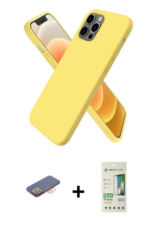 ieg™ iPhone 12 Pro Max Kılıf Kozmos Yansıma Özel Seri - Siyah 20D Premium Cam Ekran Koruyucu + Turun