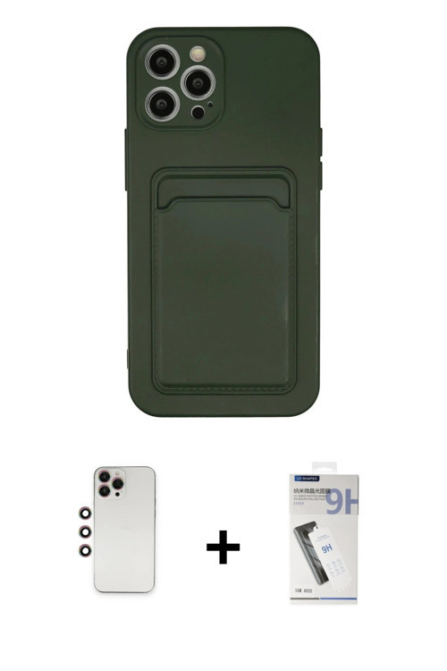 iPhone 12 Pro Max Kılıf Vadi Çizgi Prime - Şeffaf Uv Polymer Nano Ekran Koruyucu + Gökkuşağı Sh