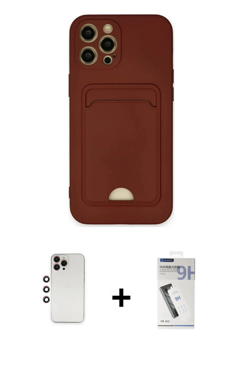 iPhone 12 Pro Max Kılıf Vadi Çizgi Prime - Şeffaf Uv Polymer Nano Ekran Koruyucu + Gökkuşağı Sh