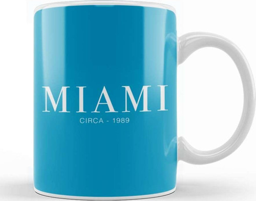 Miami Slogan Kupa Bardak Porselen