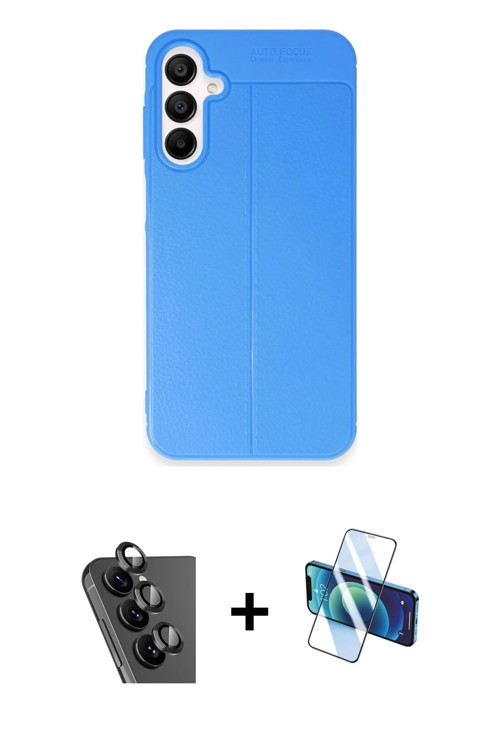 ieg™ Galaxy A25 5G Kılıf Doruk Klasik Özel Seri - Siyah 3D Antistatik Seramik Nano Ekran Koruyucu +