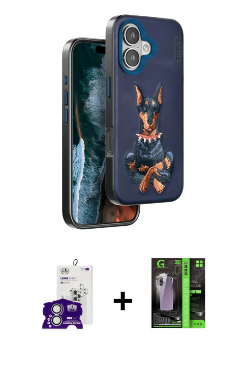 ieg™ iPhone 16 Kılıf Nova Form Koleksiyonu - Şeffaf 360 Full Body Arka Koruyucu + Gümüş Bilvis Titan