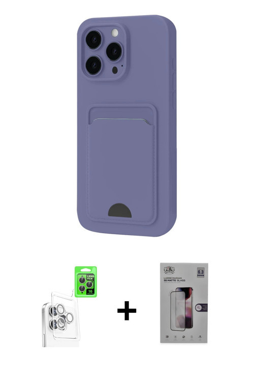 ieg™ iPhone 16 Pro Max Kılıf Vadi Çizgi Prime - Siyah Bilvis 3D Mat Cam Ekran Koruyucu + Beyaz Raze