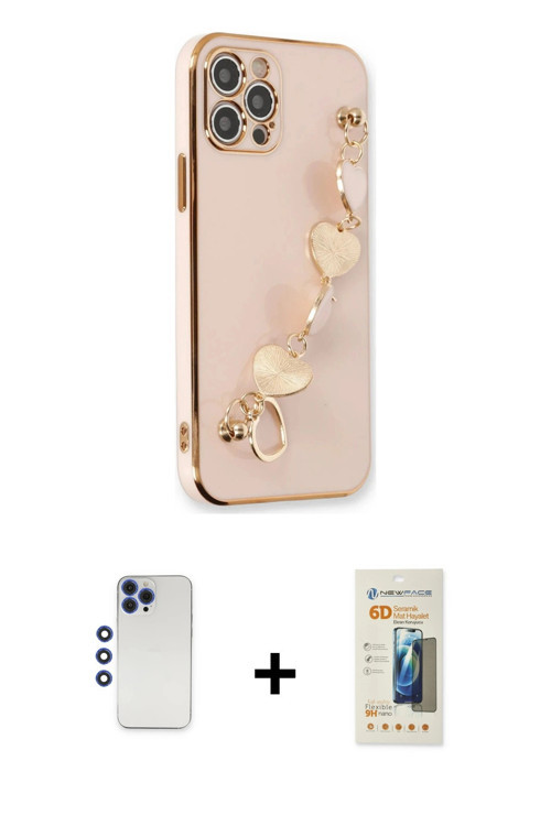 ieg™ iPhone 12 Pro Max Kılıf Nova Işık Prime - Siyah 6D Mat Seramik Hayalet Nano Ekran Koruyucu + La