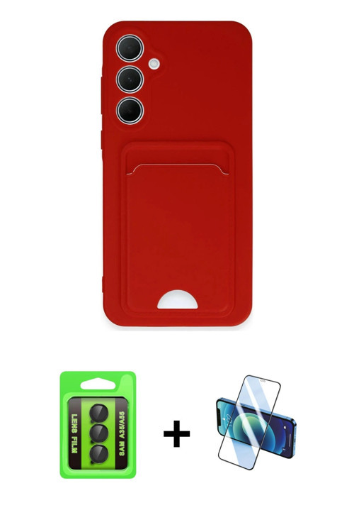 ieg™ Galaxy A35 5G Kılıf Vadi Çizgi Prime - Siyah 3D Antistatik Seramik Nano Ekran Koruyucu + Siyah