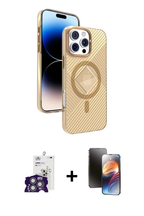 ieg™ iPhone 16 Pro Max Kılıf Nova Modern Prime - Siyah 3D Antistatik Mat Seramik Nano Ekran Koruyucu