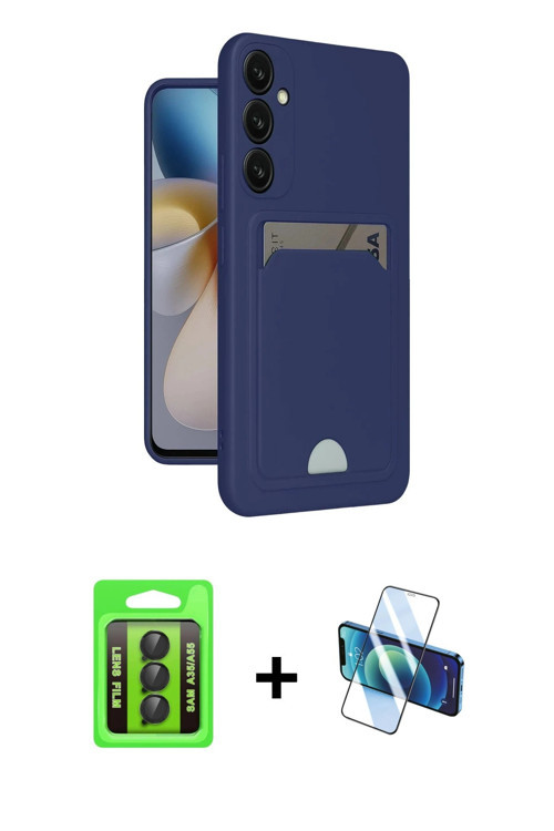 ieg™ Galaxy A35 5G Kılıf Vadi Çizgi Prime - Siyah 3D Antistatik Seramik Nano Ekran Koruyucu + Siyah