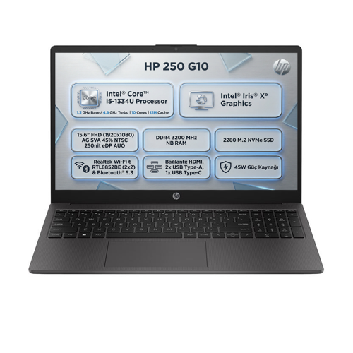 250 G10 Intel Core i5-1334U 8GB 512GB SSD 15.6" FHD Freedos Laptop, Notebook B39W4AT