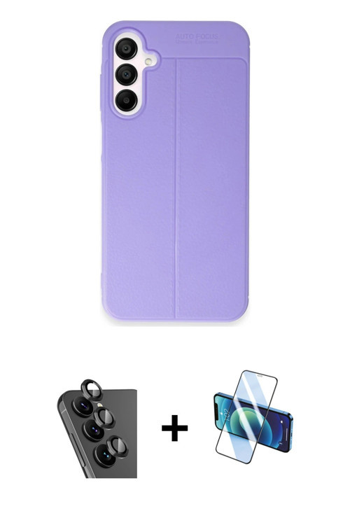 ieg™ Galaxy A25 5G Kılıf Doruk Klasik Özel Seri - Siyah 3D Antistatik Seramik Nano Ekran Koruyucu +